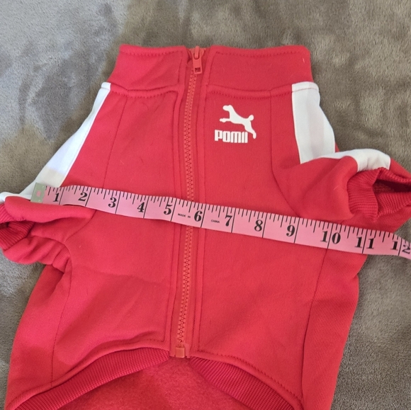 Red Baseball Dog Jacket Fall Winter Jacket Small-med Zip Up - Picture 6 of 6